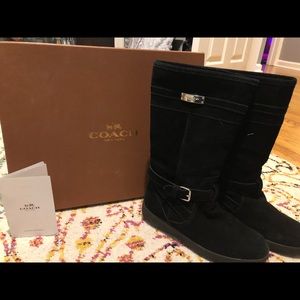 Coach Tallulah Suede Black Boot 6.5 - EUC